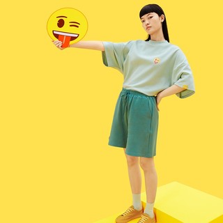 淳度【emoji联名款】淳度睡衣夏季男女士家居服套装纯棉两件套 精灵绿/玛瑙绿(男女同款)5200 S