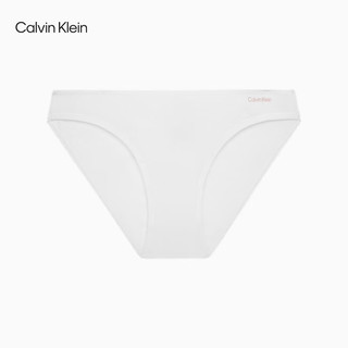 Calvin Klein内衣24春夏女士简约印花舒适棉质低腰比基尼内裤QD5126 100-月光白 M