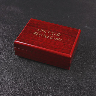 索品 55张金色塑料牌pvc扑克防水防折加厚黑色土豪金创意高端盒装打牌