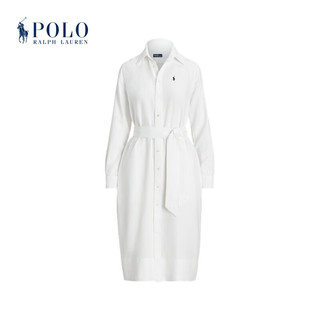 Polo Ralph Lauren 拉夫劳伦 女装 24年夏配腰带亚麻连衣裙RL25509 100-白色 8