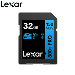 Lexar 雷克沙 32G相机SD内存卡800X高速微单反相机卡车载音响通用存储卡