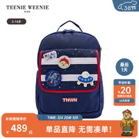 Teenie Weenie Kids小熊童装24春季男童翻盖大口袋双肩书包 蓝色 S