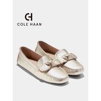 colehaan/歌涵 女鞋英伦风乐福鞋 24年春夏一脚蹬懒人鞋浅口单鞋女W30213 金色-W30213 39.5