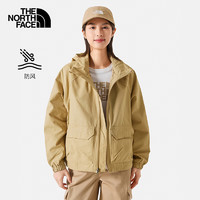 北面（The North Face）夹克女户外运动插肩开衫外套休闲工装口袋24春夏87W9 LK5/棕色 XL/170
