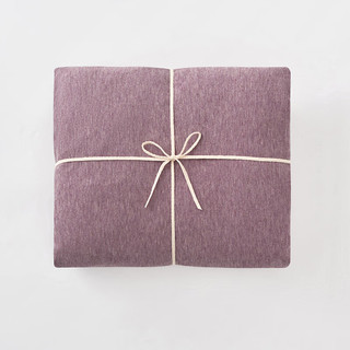 MUJI棉天竺 床垫罩 纯棉床单 混烟熏紫色 加大双人180×200×18～28cm