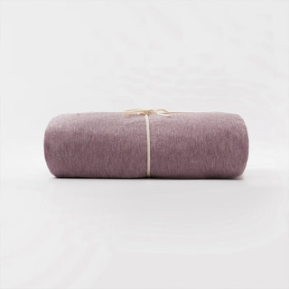 MUJI棉天竺 床垫罩 纯棉床单 混烟熏紫色 加大双人180×200×18～28cm