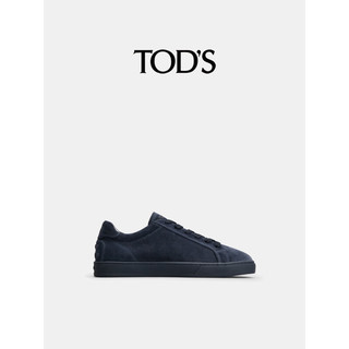 TOD'S【】2024春夏男士绒面皮革运动鞋平底鞋休闲男鞋 藏青色 38