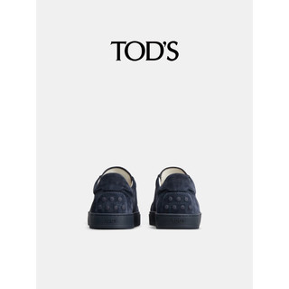 TOD'S【】2024春夏男士绒面皮革运动鞋平底鞋休闲男鞋 藏青色 44