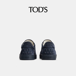 TOD'S【】2024春夏男士绒面皮革运动鞋平底鞋休闲男鞋 藏青色 45.5