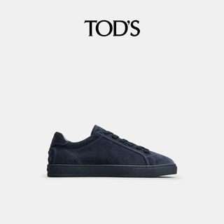 TOD'S【】2024春夏男士绒面皮革运动鞋平底鞋休闲男鞋 藏青色 45