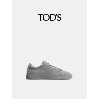 TOD'S【】2024春夏男士绒面皮革运动鞋平底鞋休闲男鞋 灰色 41