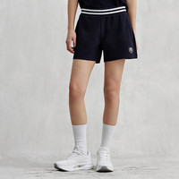 卡帕（Kappa）复古短裤2024女夏运动休闲三分裤撞色时尚A字裤K0E42DY01D 暗夜蓝黑-906 XL