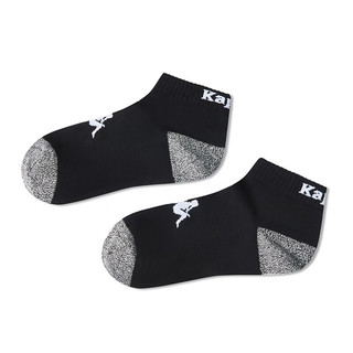 卡帕（Kappa）低腰袜2024男女运动袜印花撞色中筒袜K0EW8WD44 黑色-990 L