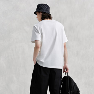 卡帕（Kappa）复古短袖2024男夏运动休闲T恤简约半袖K0E32TD01D 韩国白-012 L