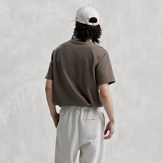 卡帕（Kappa）复古短袖2024男夏运动休闲T恤简约半袖K0E32TD01D 深栗棕-6525 XXL