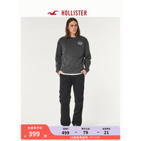 HOLLISTER24年春夏舒适宽松百搭直筒飞行裤 男 357865-1 黑色 M (180/80A)