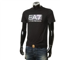 ARMANI/阿玛尼 EA7 男士时尚印花短袖圆领T恤 6LPT81 PJM9Z 黑色 1200 L