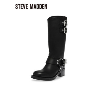 史蒂夫·马登 STEVE MADDEN/思美登冬率时装西部靴中筒靴女 EASTERN 黑色 40