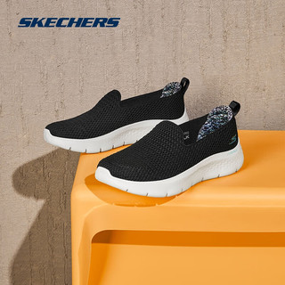 SKECHERS 斯凯奇 女鞋2024春夏休闲运动鞋健步鞋舒适百搭轻便124834 黑色/青绿色/BKTQ 39