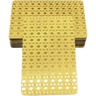55张金色塑料牌pvc扑克防水防折加厚黑色土豪金创意高端盒装打牌