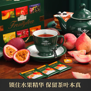 AHMAD 亚曼 tea英国亚曼红茶六种水果茶 其他红茶2g*60包礼盒装 进口茶包送礼