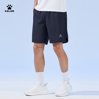 卡尔美（KELME）运动短裤男2024夏季速干裤透气跑步足球运动裤 玛瑙黑 S