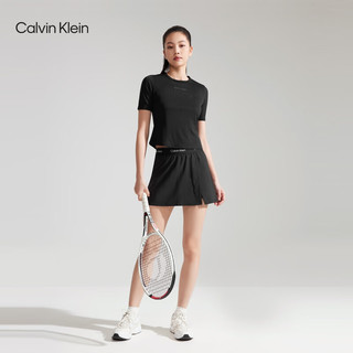 Calvin Klein【吸湿速干】运动24春夏女士简约字母跑步短袖T恤4WS4K238 001-太空黑 默认颜色1 M