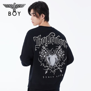 BOY LONDON【炽爱之心】BOYLONDON春夏24款logo爱心印花卫衣N03003 黑色 M