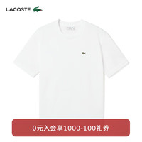 法国拉科斯特 LACOSTE女装24宽松休闲纯色简约休闲落肩短袖T恤|TF7215 001/白色 38 /165