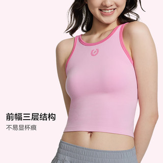 VICTORIA'S SECRET PINK 复古撞色辣妹夏日外穿内搭吊带小背心文胸内衣 68H0米色 11247226 L/XL