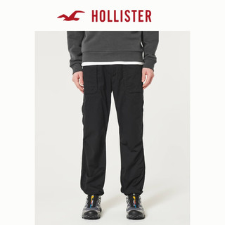 HOLLISTER24年春夏舒适宽松百搭直筒飞行裤 男 357865-1 黑色 XL (180/98A)