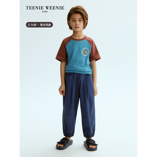 Teenie Weenie Kids小熊童装24春夏男女童百搭休闲亲肤短袖T恤 象牙白 120cm