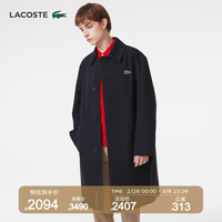 法国拉科斯特 LACOSTE男装秋冬休闲简约中长款翻领风衣外套|BH5946 HDE/藏青色 52/180