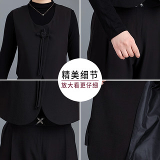 俞兆林秋装套装洋气时尚40岁50女2023中老年女装春秋气质三件套 咖色 2XL (可穿105-120斤)