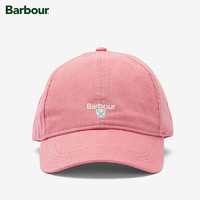 Barbour Cascade男女同款四季可调节鸭舌帽Logo帽子 粉色 均码（54-60cm）