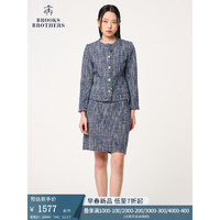 Brooks Brothers BrooksBrothers）女士24早春气质A字高腰半身裙 4004-藏青色 8