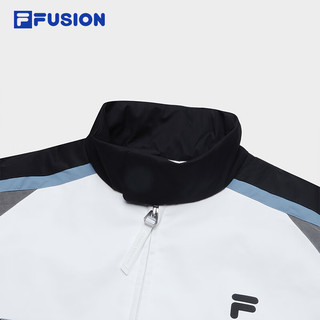 FILA FUSION斐乐潮牌款棉服2024春宽松撞色拼接立领外套 标准白-WT 180/100A/XL