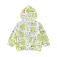 棉花堂童装2024夏季针织印花防晒服防紫外线宝宝凉感防晒衫潮 几何小鸭 130/64