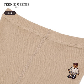 Teenie Weenie Kids小熊童装24春季女宝宝提花针织打底连裤袜 象牙白 120