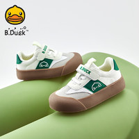 B.Duck小黄鸭童鞋儿童学步鞋男女童宝宝低帮板鞋小童运动鞋6841米绿28