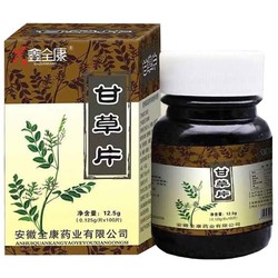 鑫全康 甘草片100片 1盒装