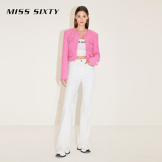 MISS SIXTY2024春季新款牛仔裤女白色复古微喇叭长裤显瘦百搭休闲 白色 23