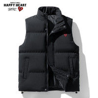 查尔斯桃心冬季新款学生轻薄纯色基础款保暖休闲羽绒棉马甲男女同款