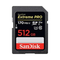 SanDisk 闪迪 Extreme Pro SDXC卡512GB UHS-I高速U3 V30