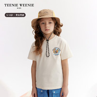 Teenie Weenie Kids小熊童装24夏男女童户外运动百搭休闲T恤 象牙白 130cm