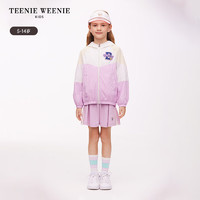 Teenie Weenie Kids小熊童装24春夏女童贴标轻薄百搭夹克外套 浅紫色 140cm