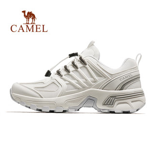 CAMEL 骆驼 户外登山鞋女士透气运动鞋防滑越野徒步鞋 F24B693072 白/灰 40