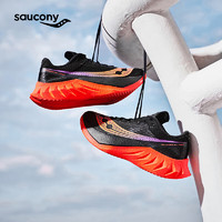 Saucony索康尼啡鹏4跑鞋女全掌碳板马拉松竞速跑步鞋春夏透气运动鞋 黑红127 37