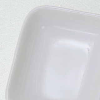 NITORI宜得利家居 洗碗机可用方形日式调料碟两格碟 纯白系列