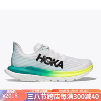 HOKA ONE ONE女鞋运动鞋Mach5撞色低帮缓冲跑鞋舒适休闲1127894 WHITE/BLUE GLASS 7.5